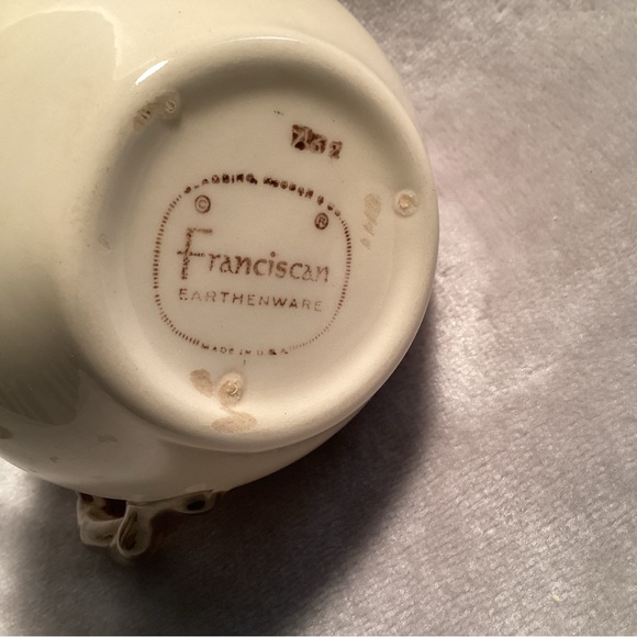 Vintage Franciscan Earthenware Sugar & Creamer. Antique - Picture 8 of 14